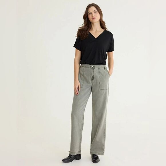 New With Tags Reitmans Size 32 Straight-Leg Mid-Rise Utility Pant‎ - Picture 1 of 11